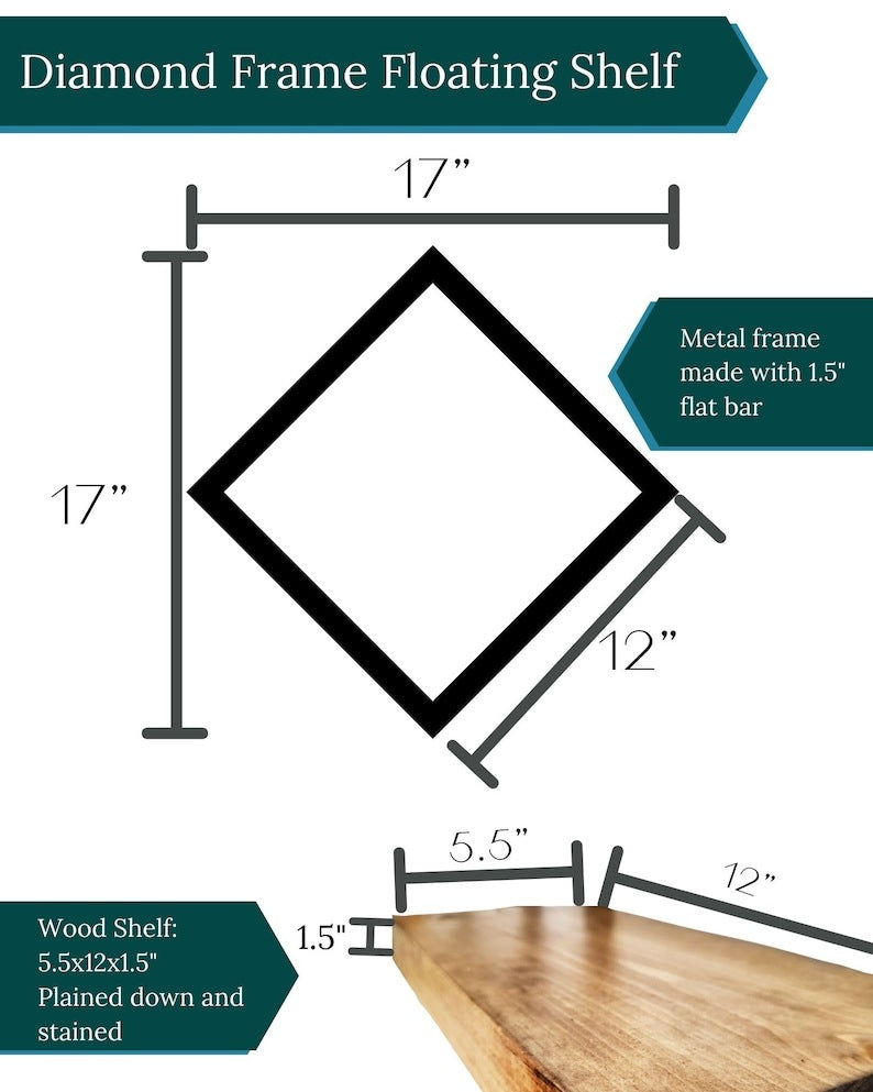 Wall shelf with wood and metal frame, modern wall shelf, picture frame shelf, floating shelf , stylish framed wall Shelf for Home Decor