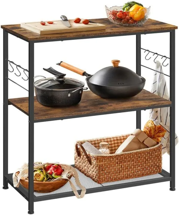 3 Tier Kitchen Bakers Rack, Kitchen Shelf Rack, Microwave Oven Stand