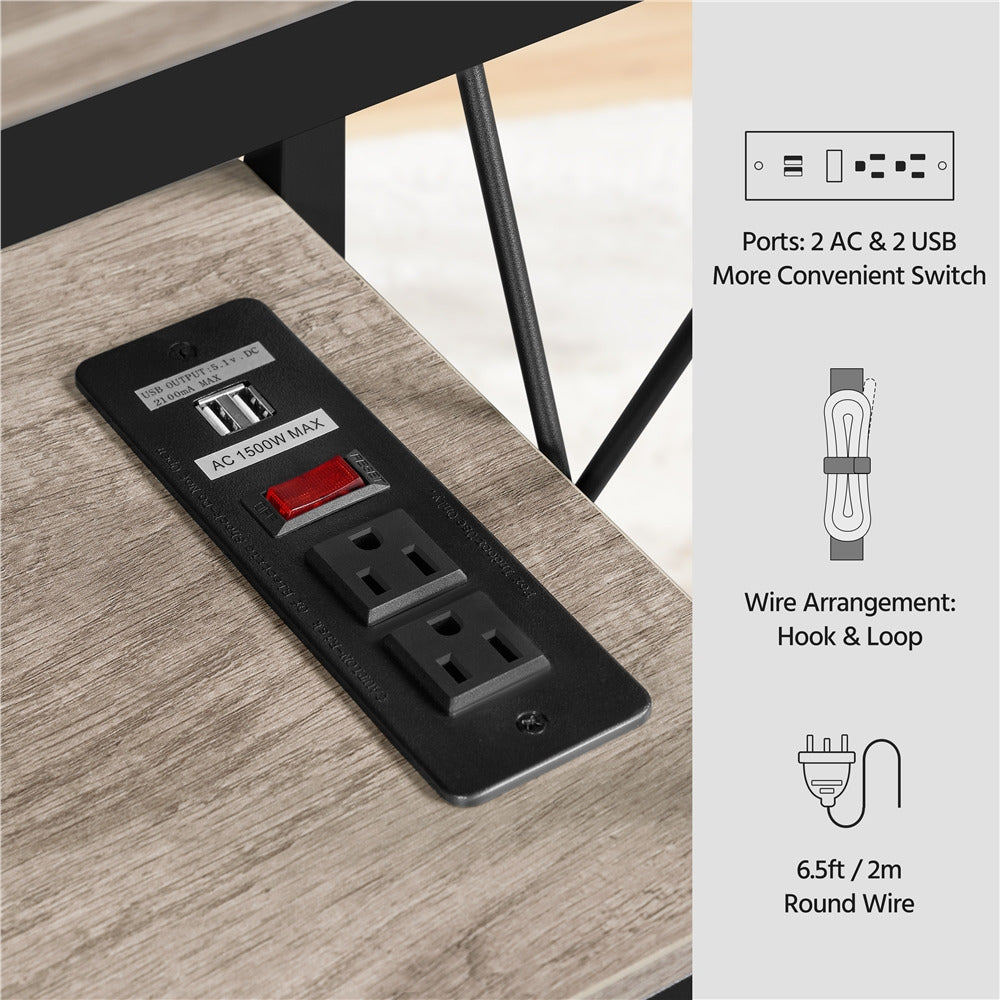 3 Tier Console Table with 2 Drawers & 2-Shelves for Entryway, Hallway and Mirror table, Daraz