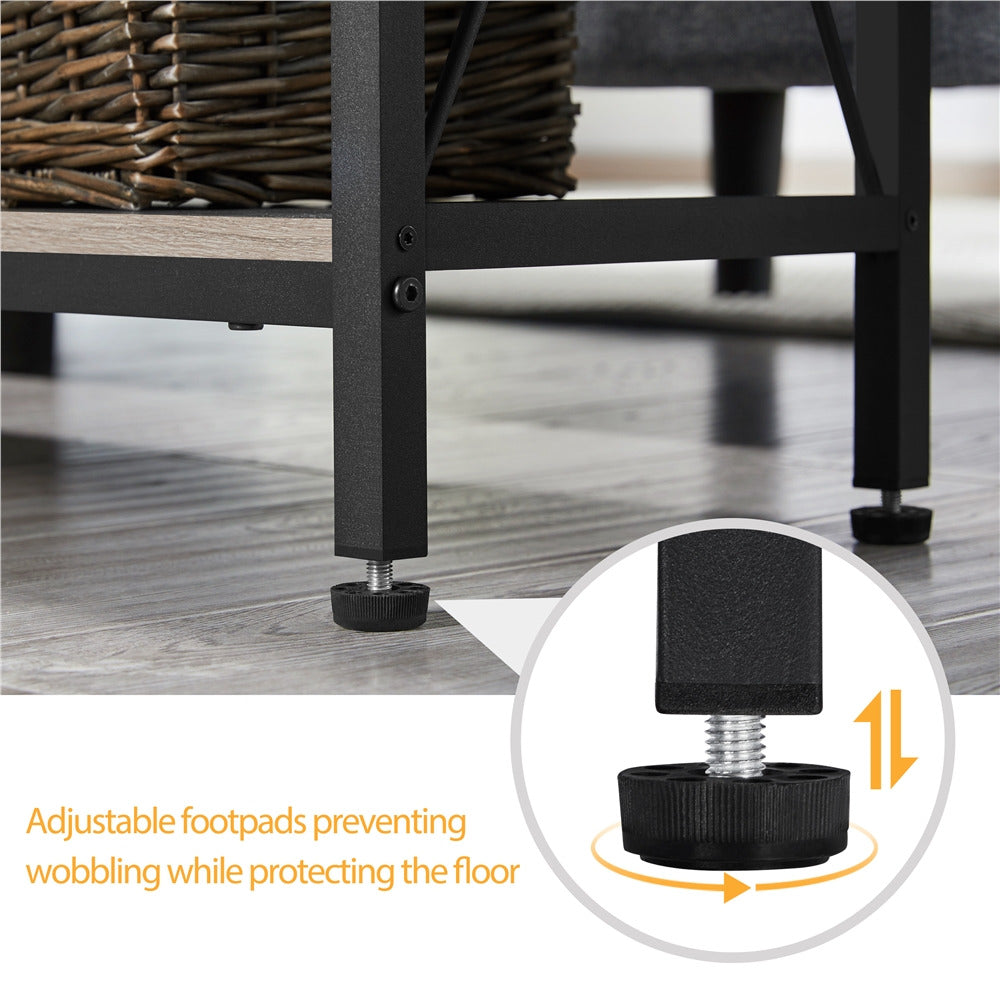 3 Tier Console Table with 2 Drawers & 2-Shelves for Entryway, Hallway and Mirror table, Daraz