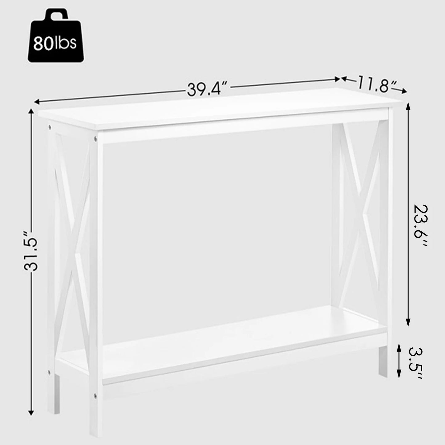 2 tier Small Narrow Entryway Table/hallway table with Storage Shelf, Console Table Hallway Table for room/homes/office