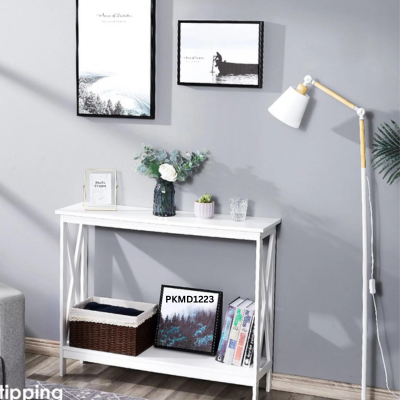 2 tier Small Narrow Entryway Table/hallway table with Storage Shelf, Console Table Hallway Table for room/homes/office