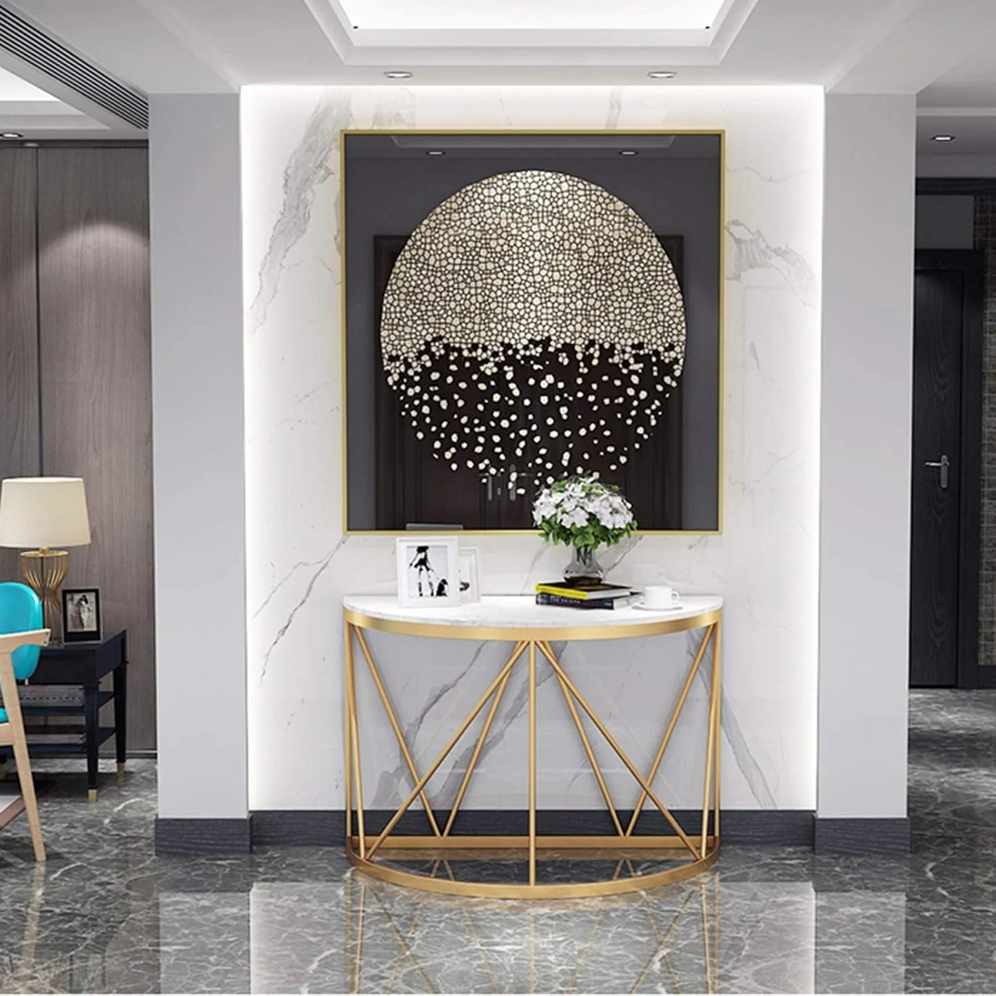 Stylish Living Room Console Table - Versatile Entryway and Hallway Organizer