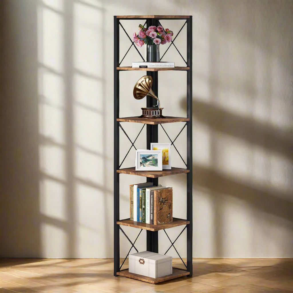 Modern 5-Tier Book Storage Organizer - Perfect for Any Room| Functional Storage Rack for Books and Other items
