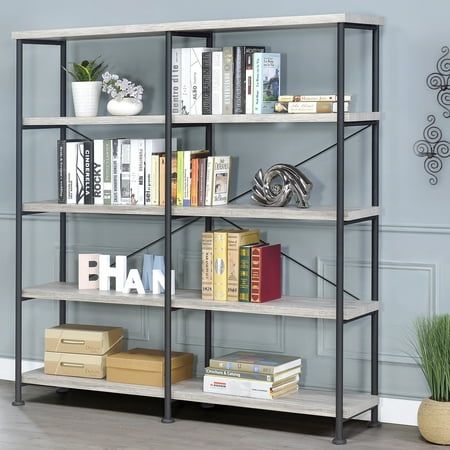 5 Tier Wooden Shelf, Bookcase and Wooden Rack, Versatile Bookshelf for Living Room