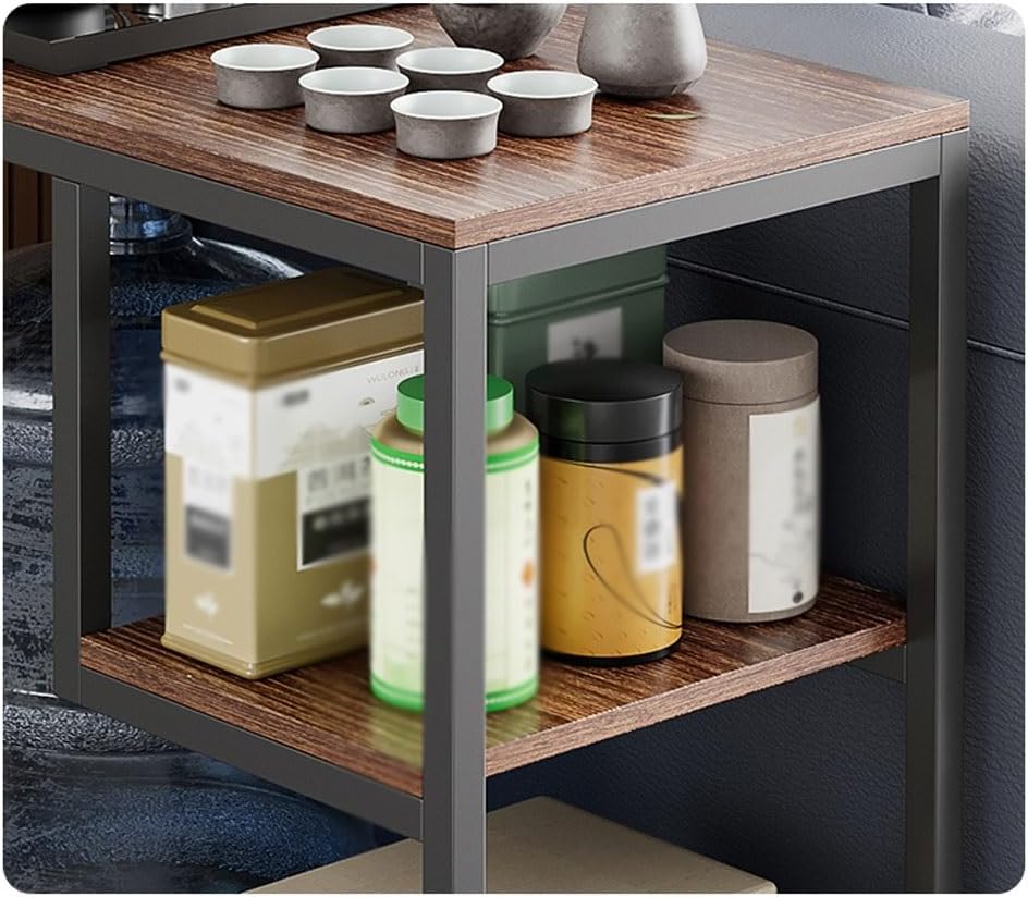 3 tier Sofa Side Table, Double Layered Small Tea Table,End Table, Tea Table, Bedside Table, Bedroom Side Table, Coffee Table with Gold Metal Legs for Living Room, Office