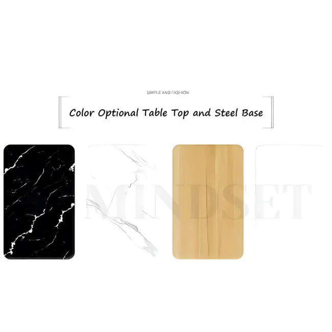 Round Coffee Table, 2-Tier Industrial Sofa Coffee Tables with Storage Shelf for Living Room, White and Black Marble Texture Top with Matt Black Matel Frame