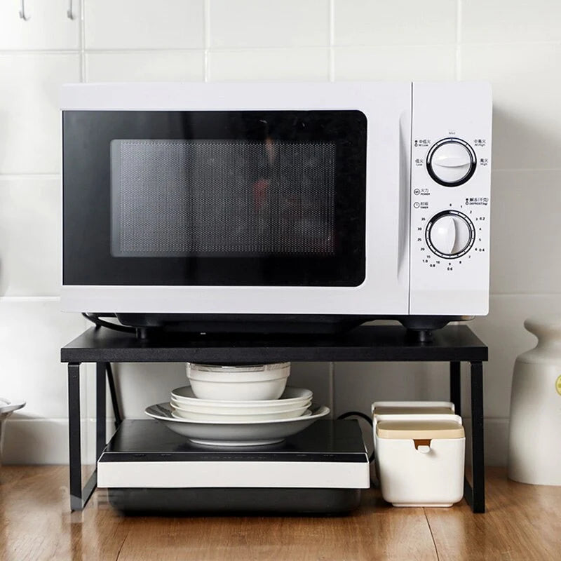 Space-Saving Metal Organizer Racks for Kitchen Cabinets (Set of 2)