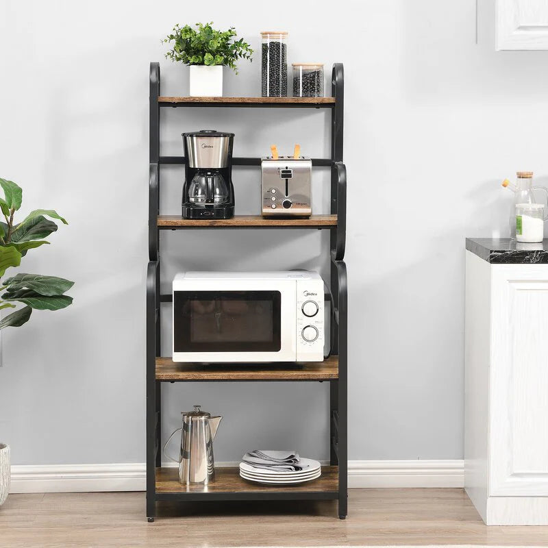 Two Way In Bakers Rack - Versatile 4-Tier Organizer for Kitchen Storage and Baking Supplies