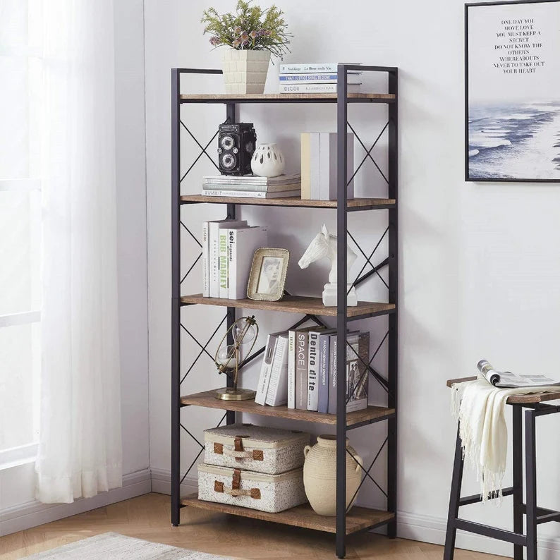 Elegant Living Room Bookcase Organizer Rack - Stylish Backdrop Storage and Decor"