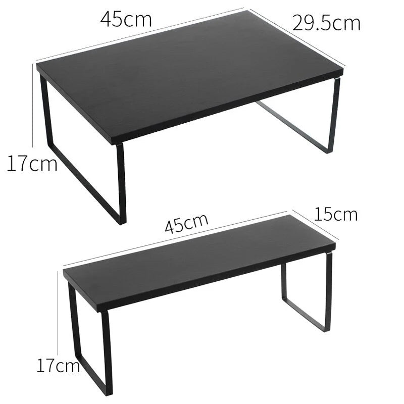 Space-Saving Metal Organizer Racks for Kitchen Cabinets (Set of 2)