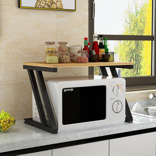 Multifunctional Microwave Shelf | Space-Saving Countertop Storage Rack | Kitchen Organizer with Extra Top Shelf