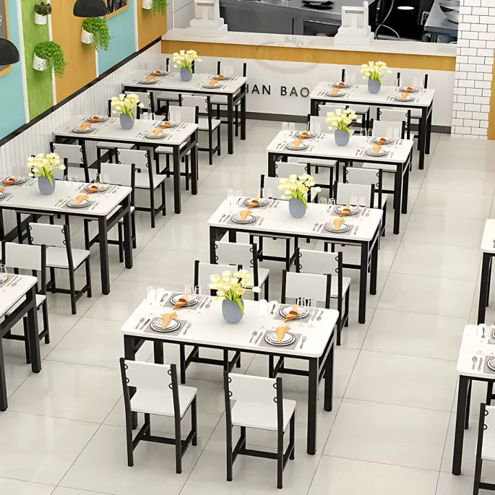 Dining Set sturdy metal frame, Compact 4 pieces dining set for cozy homes, Small Spaces, Breakfast Nook, Chairs for Home Furniture