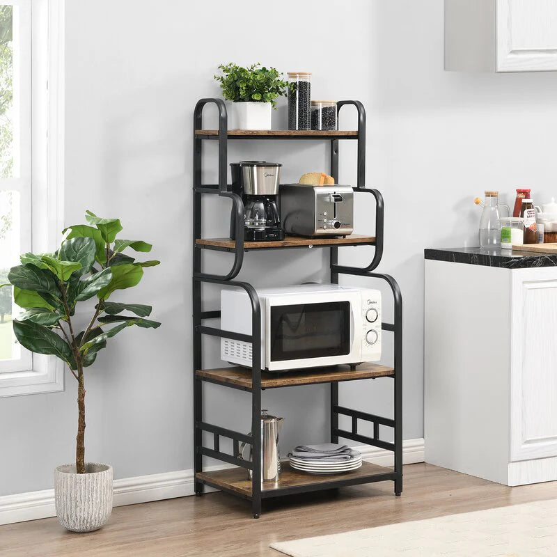 Two Way In Bakers Rack - Versatile 4-Tier Organizer for Kitchen Storage and Baking Supplies