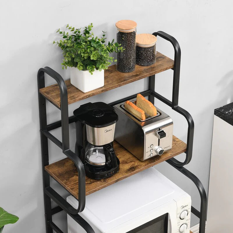 Two Way In Bakers Rack - Versatile 4-Tier Organizer for Kitchen Storage and Baking Supplies