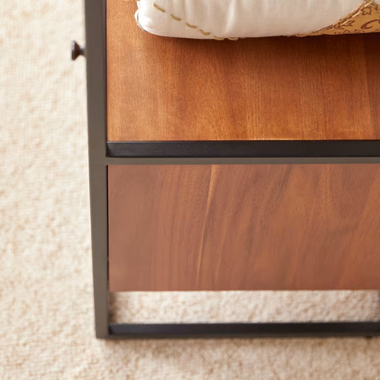 4-Tier Kids' Metal Shelving Unit with 2 Drawers -Metal Bookshelf Unit - Stylish Storage Solutions for Playrooms and Bedrooms