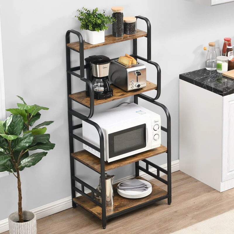 Two Way In Bakers Rack - Versatile 4-Tier Organizer for Kitchen Storage and Baking Supplies