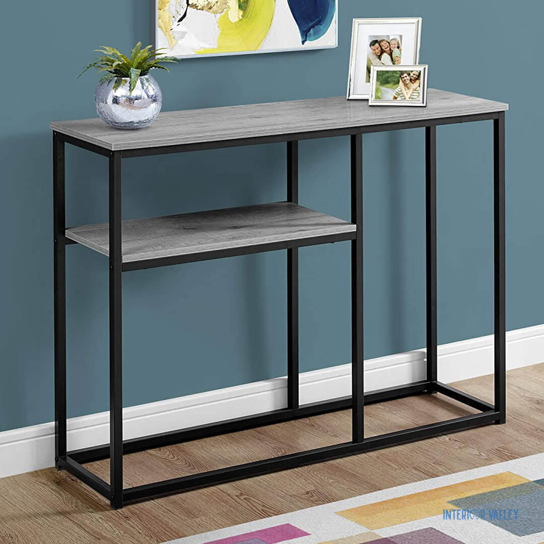2-Tier Slim Console Table - Stylish Entryway Table with Open Storage Shelf| Console tables