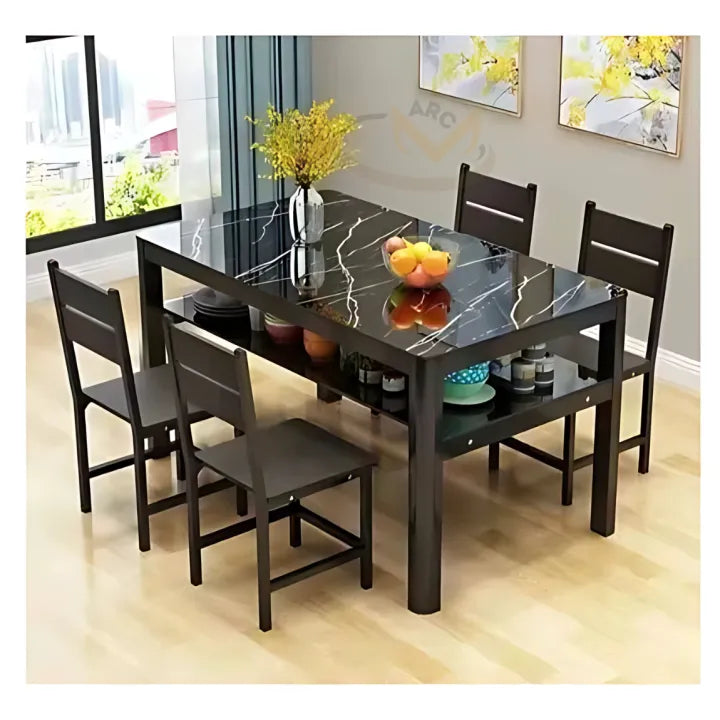 Dining Table 4 Seater, rectangular simple table and chair, Modern Dining room Sets for Home & Kitchen, Dining set