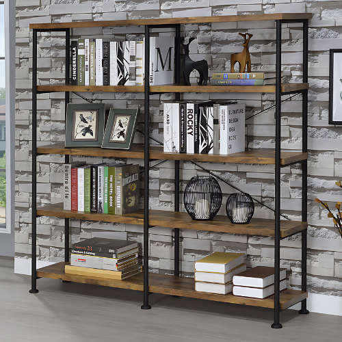 5 Tier Wooden Shelf, Bookcase and Wooden Rack, Versatile Bookshelf for Living Room