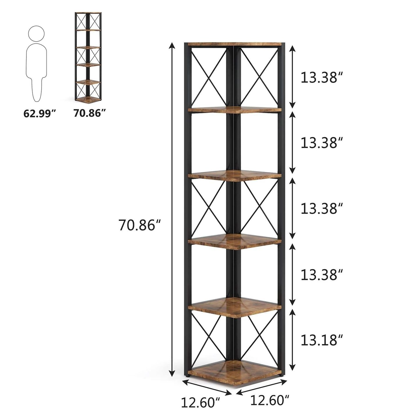 Modern 5-Tier Book Storage Organizer - Perfect for Any Room| Functional Storage Rack for Books and Other items
