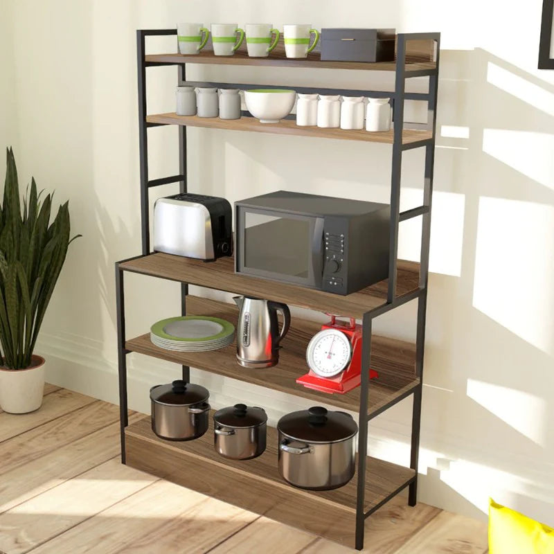 Versatile 5-Tier Bakers Organizer Rack - Perfect for Home Baking Storage