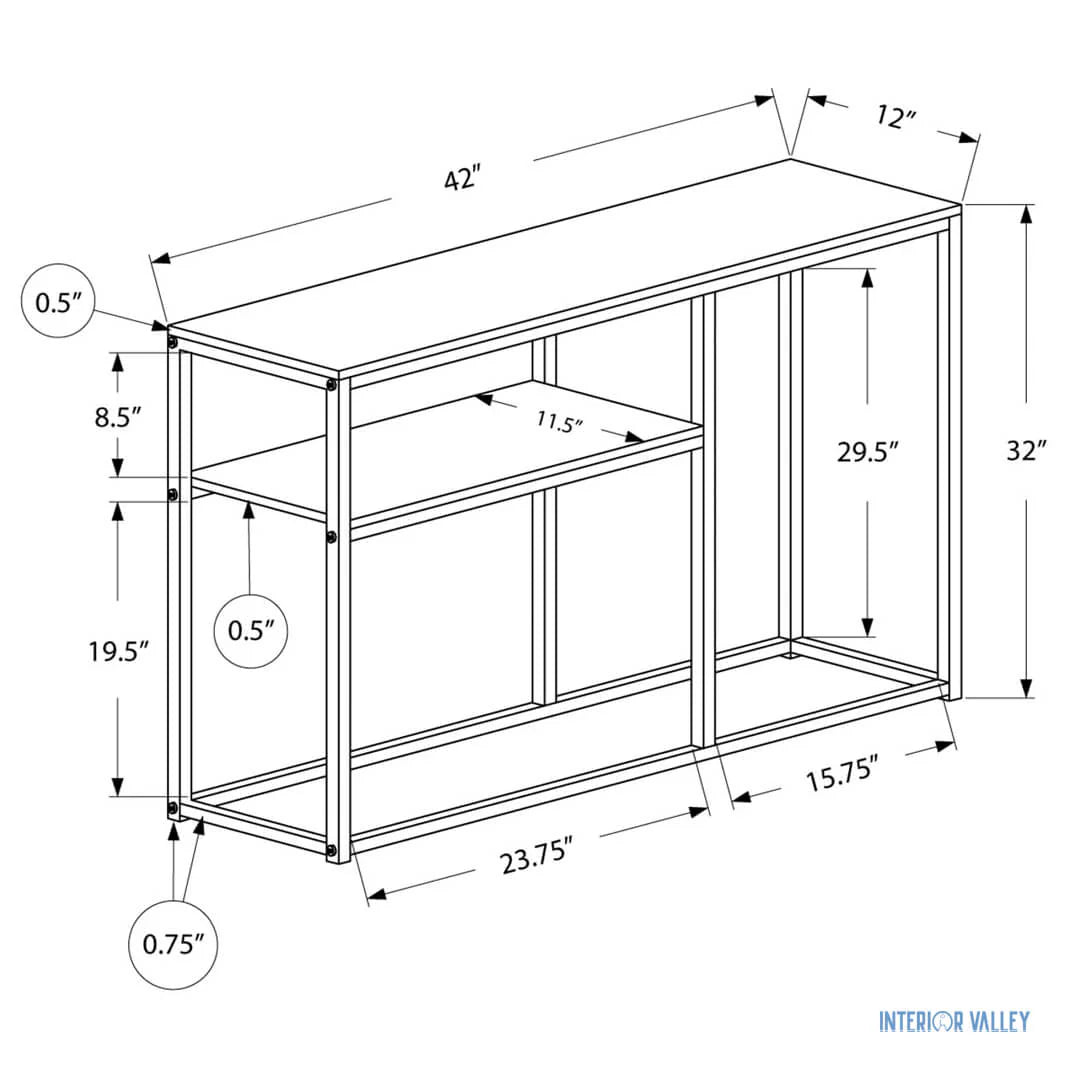 2-Tier Slim Console Table - Stylish Entryway Table with Open Storage Shelf| Console tables